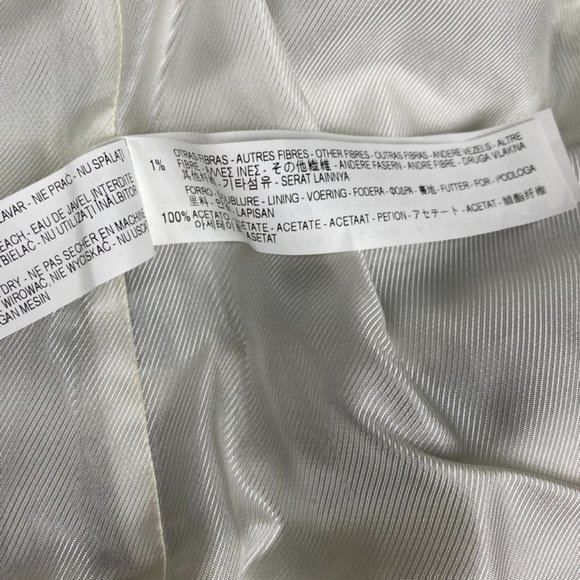 Zara Basic Striped Green, White Zip-up Blazer Size XS - Picture 11 of 12